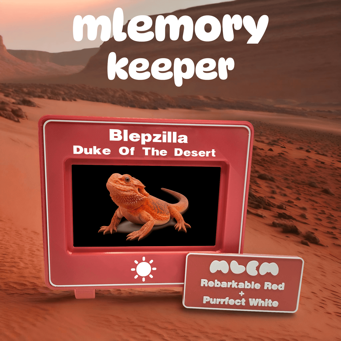 mlemory keeper - rebarkable red + purrfect white