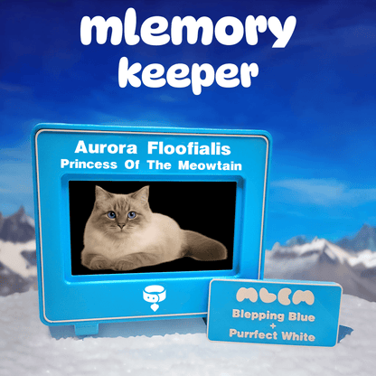 mlemory keeper - bleppin blue + purrfect white