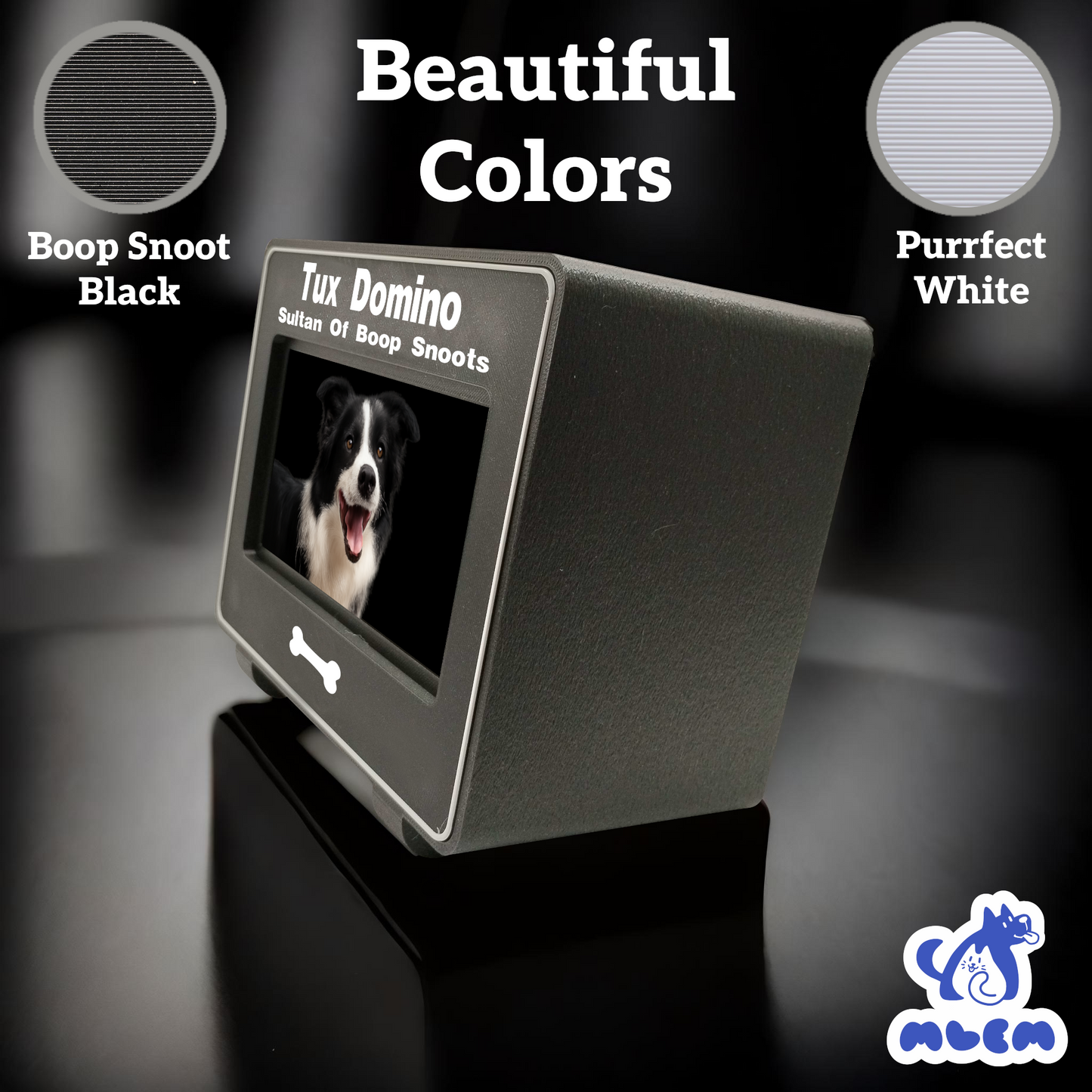 mlemory keeper - boop snoot black + purrfect white