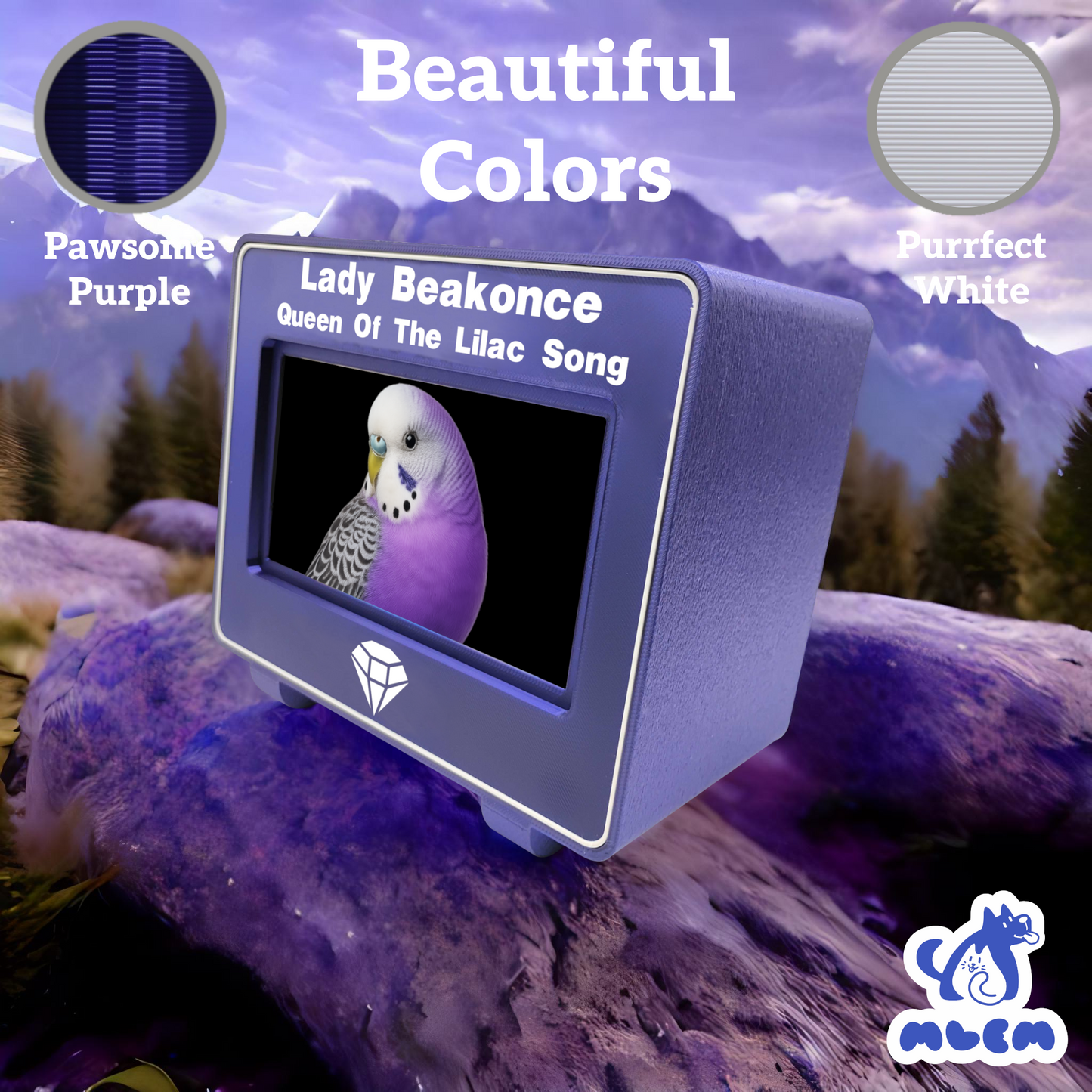 mlemory keeper - pawsome purple + purrfect white