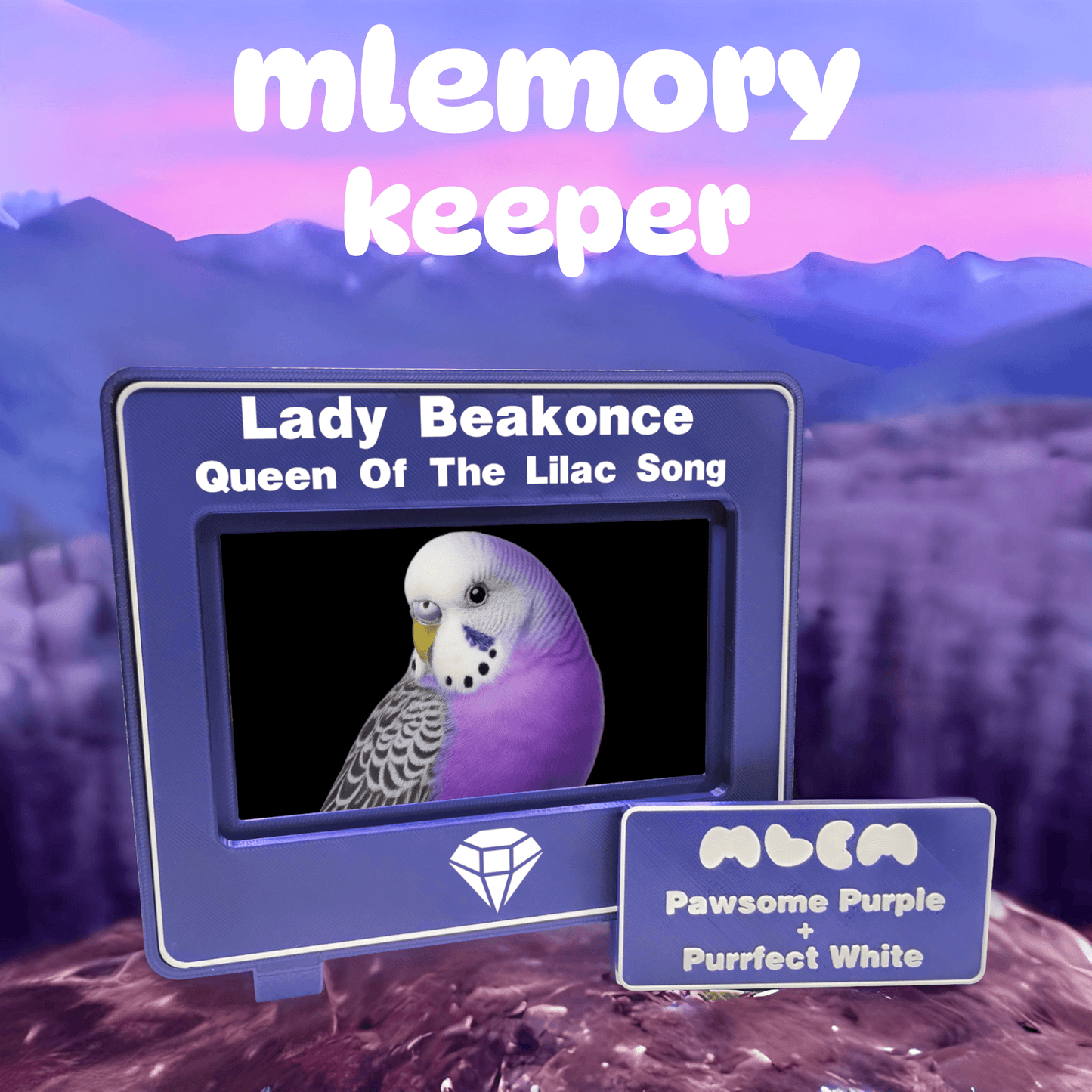 mlemory keeper - pawsome purple + purrfect white