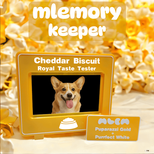 mlemory keeper - puparazzi gold + purrfect white