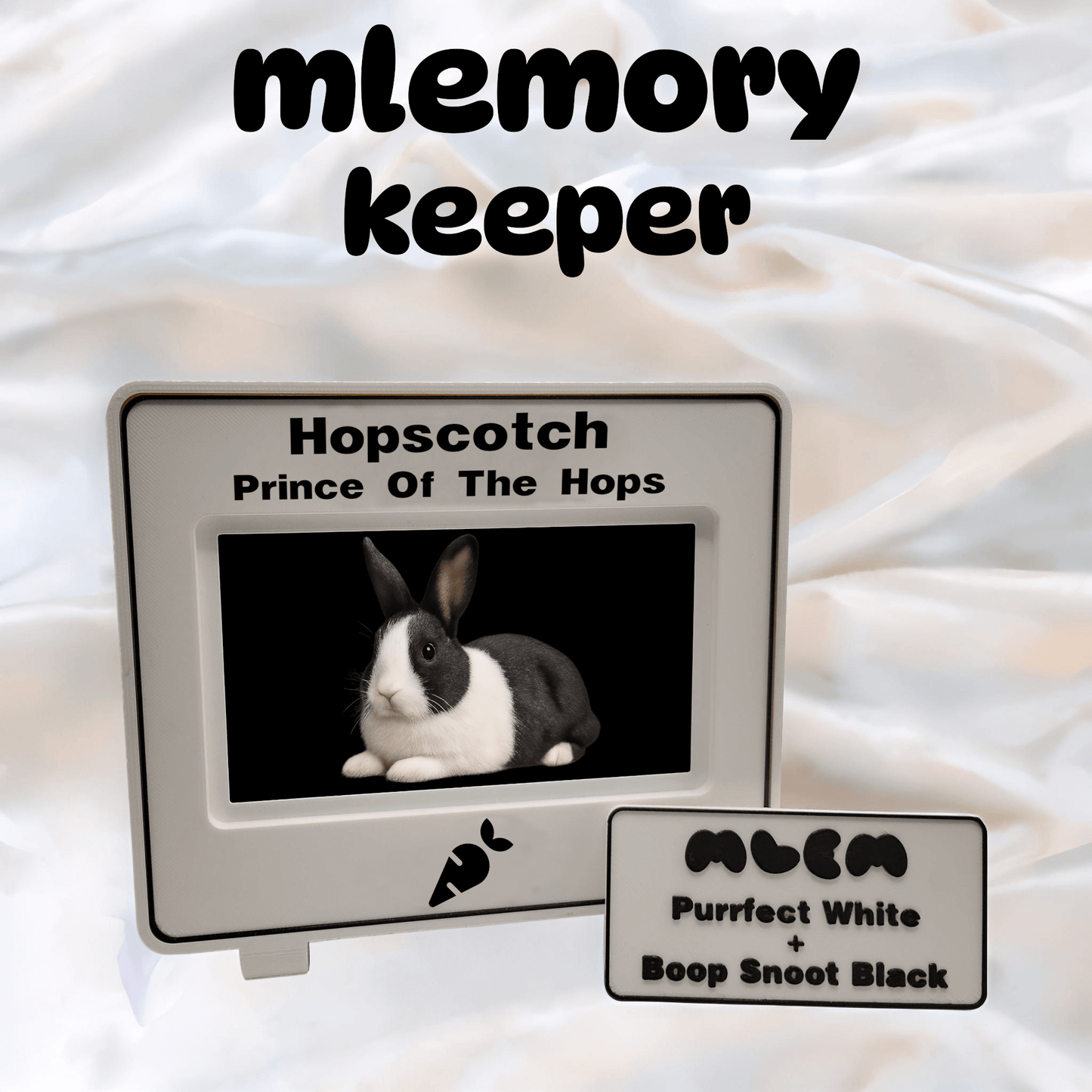 mlemory keeper - purrfect white + boop snoot black