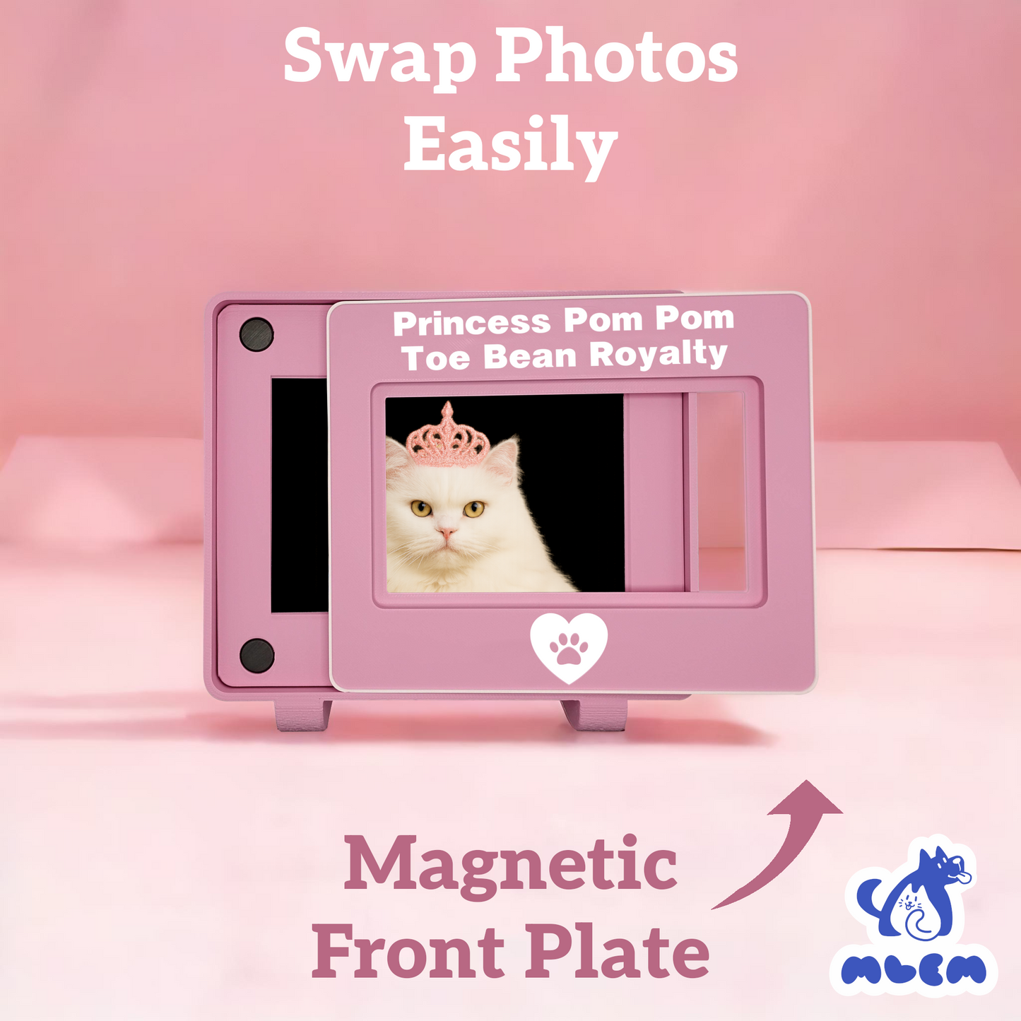 mlemory keeper - toe beans pink + purrfect white